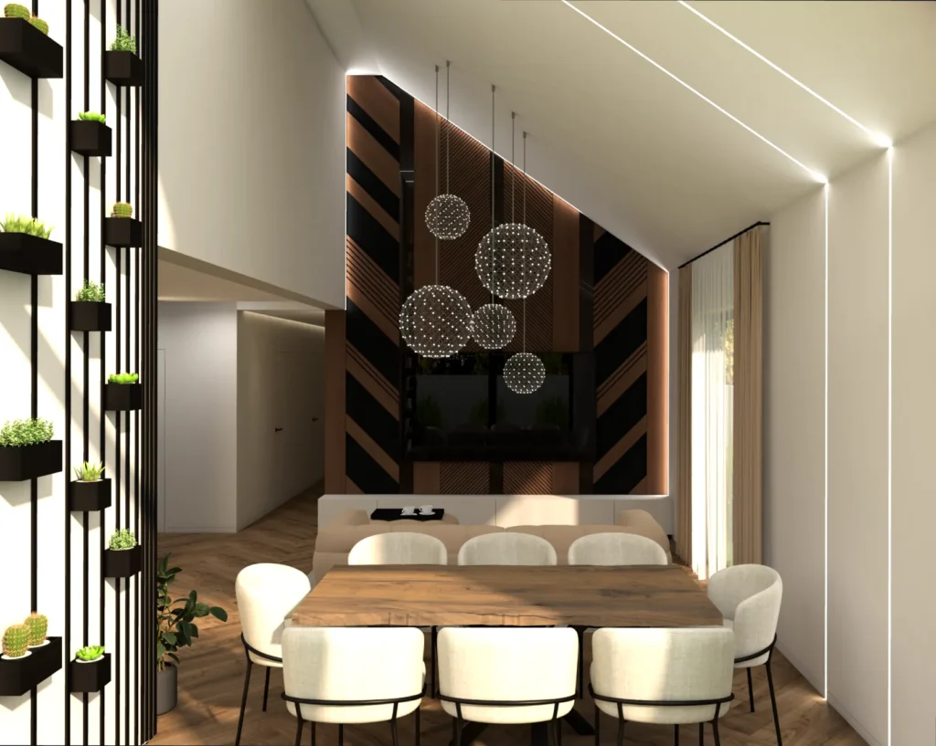 Cudowne oświetlenie salonu