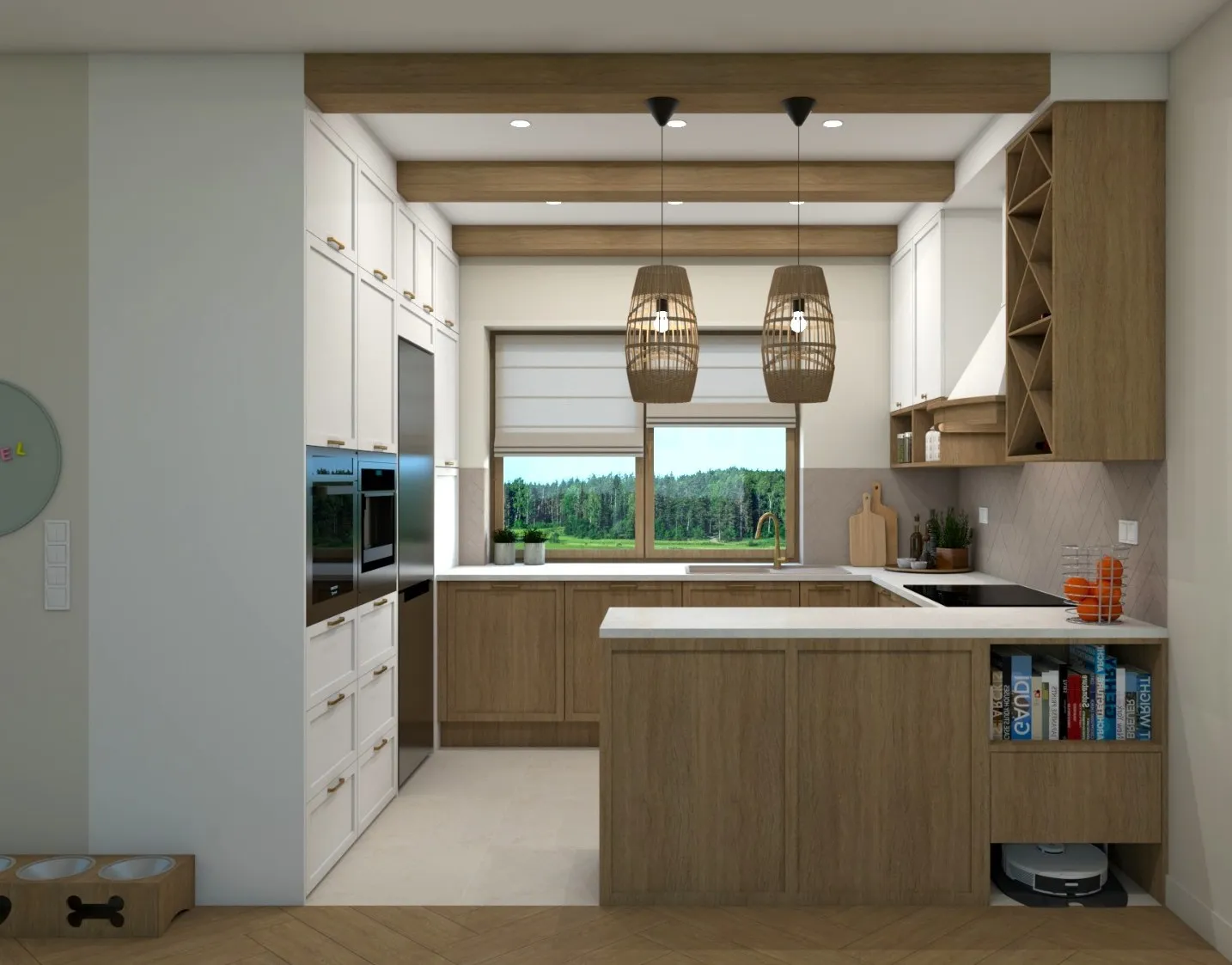 Belki ozdobne pod sufitem Modern Farmhouse