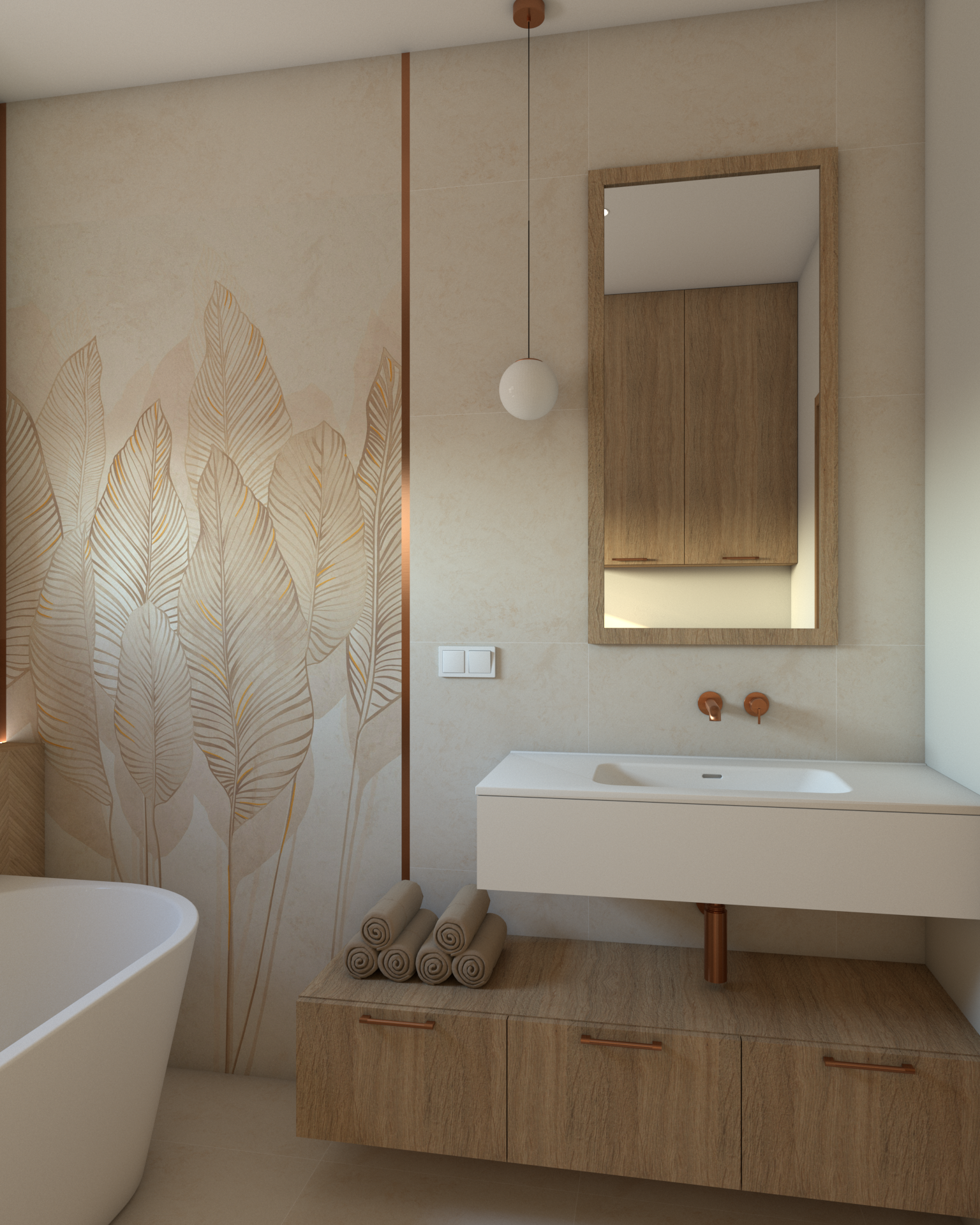 Relaksująca łazienka Modern Farmhouse