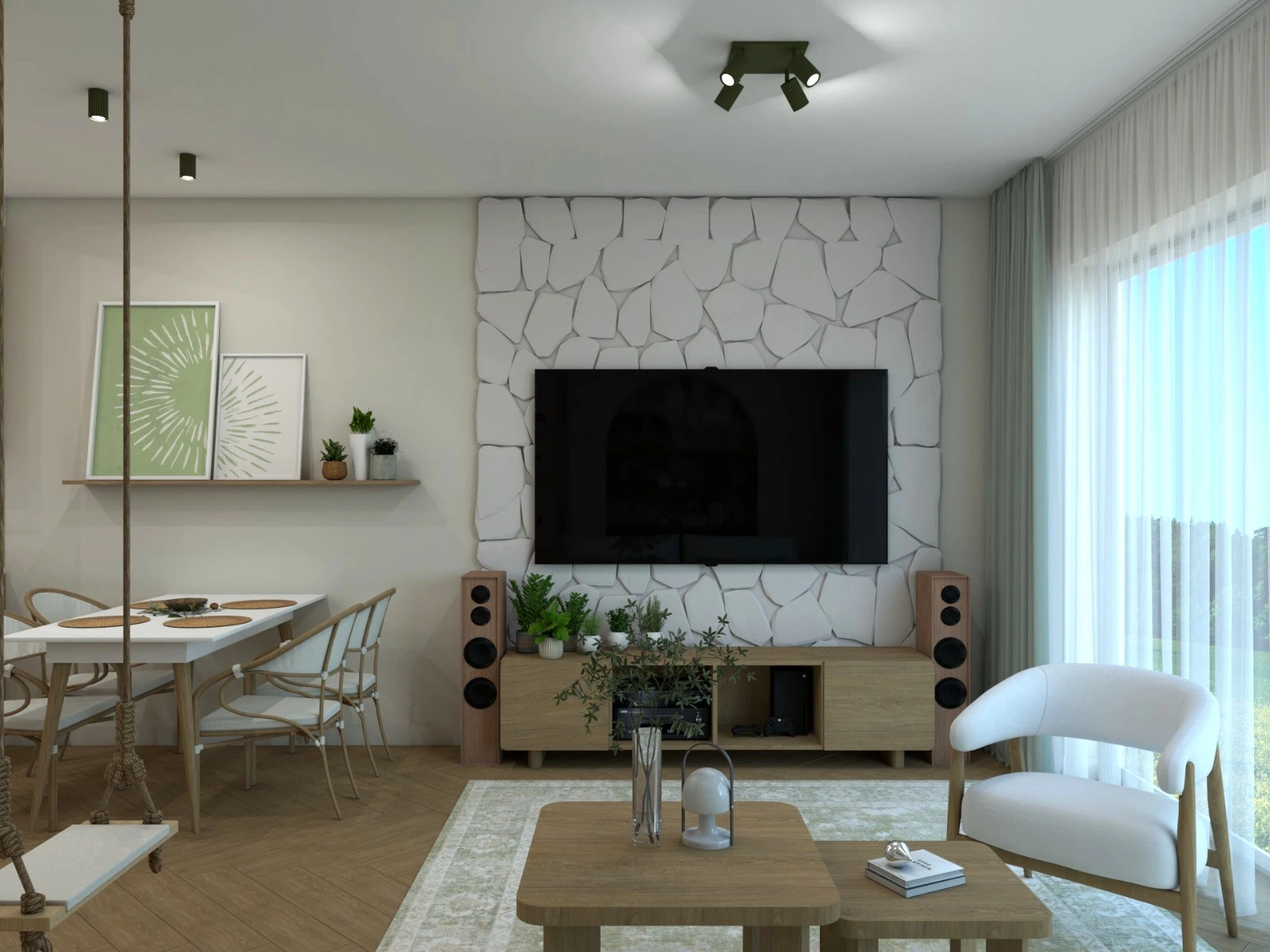 Ścianka TV - Kamień
