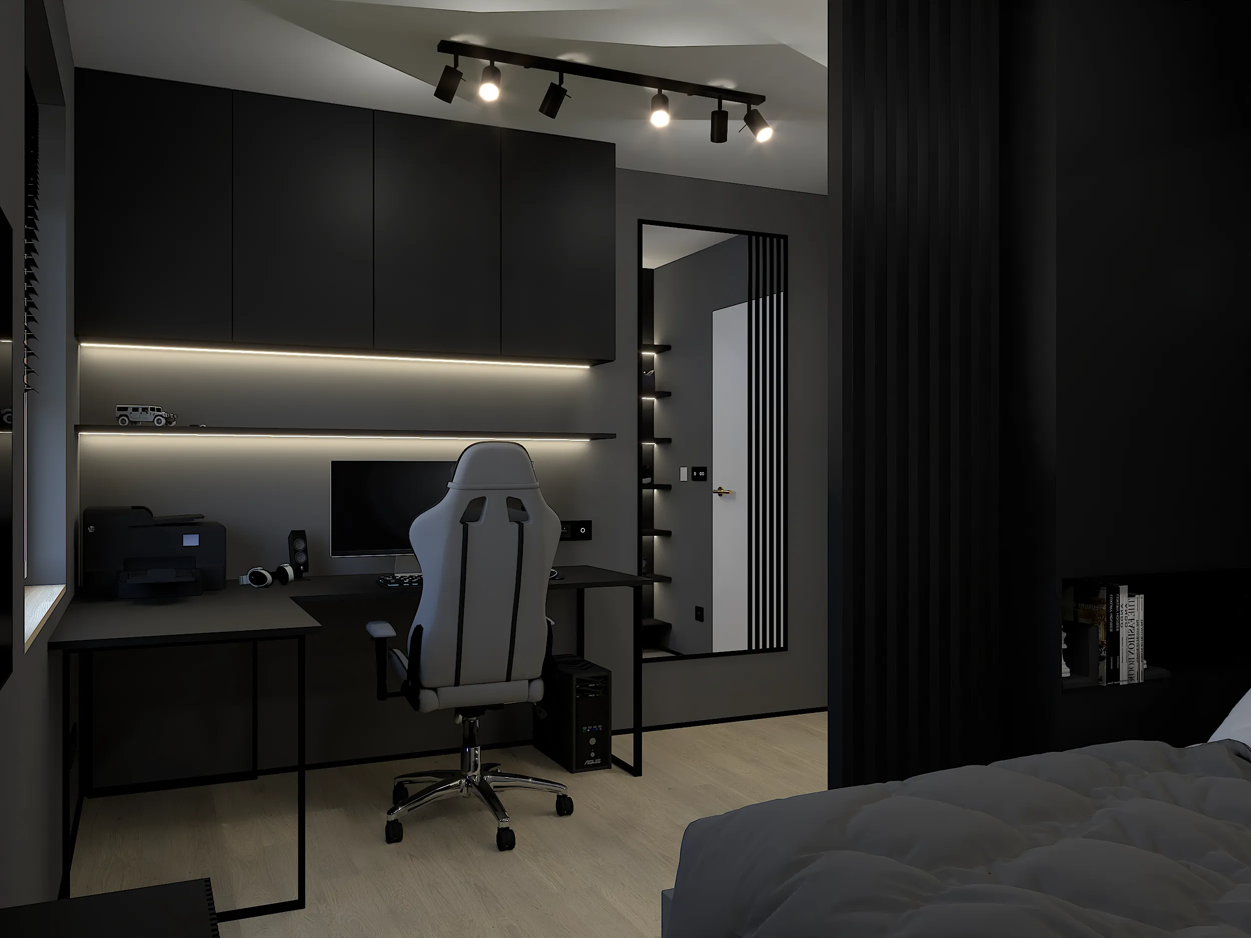 Biurko gamingowe w pokoju nastolatka